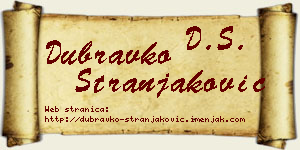 Dubravko Stranjaković vizit kartica
